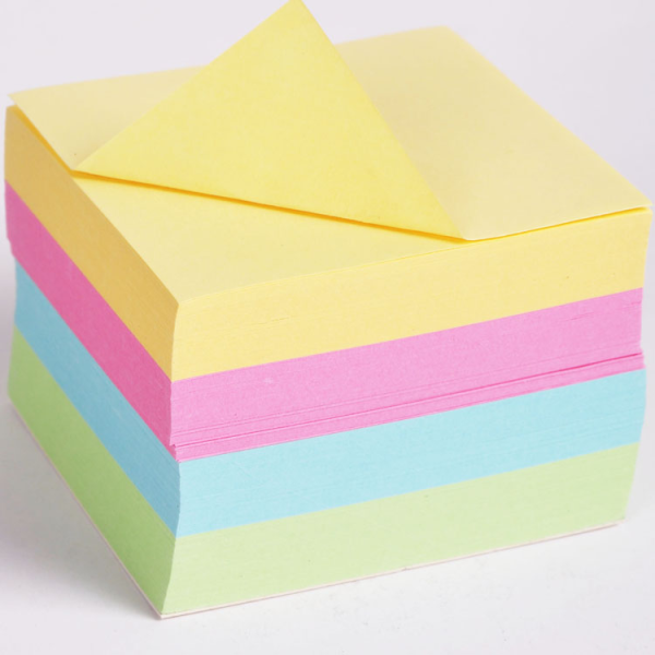 factory price wholesale colourful 85x85mm school office supply memo sticky note office stationery
