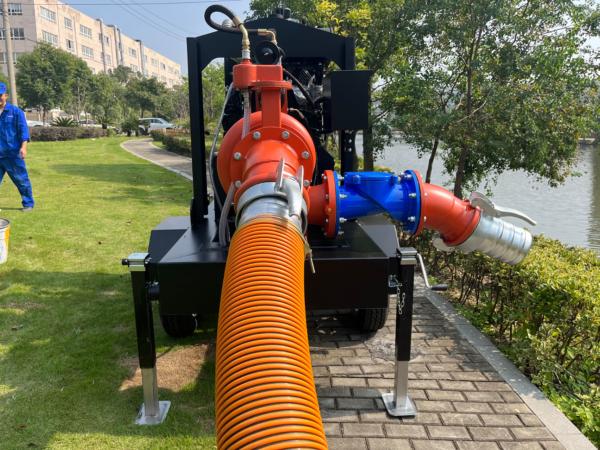 High Quality Vacuum-Assisted Priming Pump High Flow Dry Suction Sewage Water Pump Vertical Centrifugal Diesel Pump