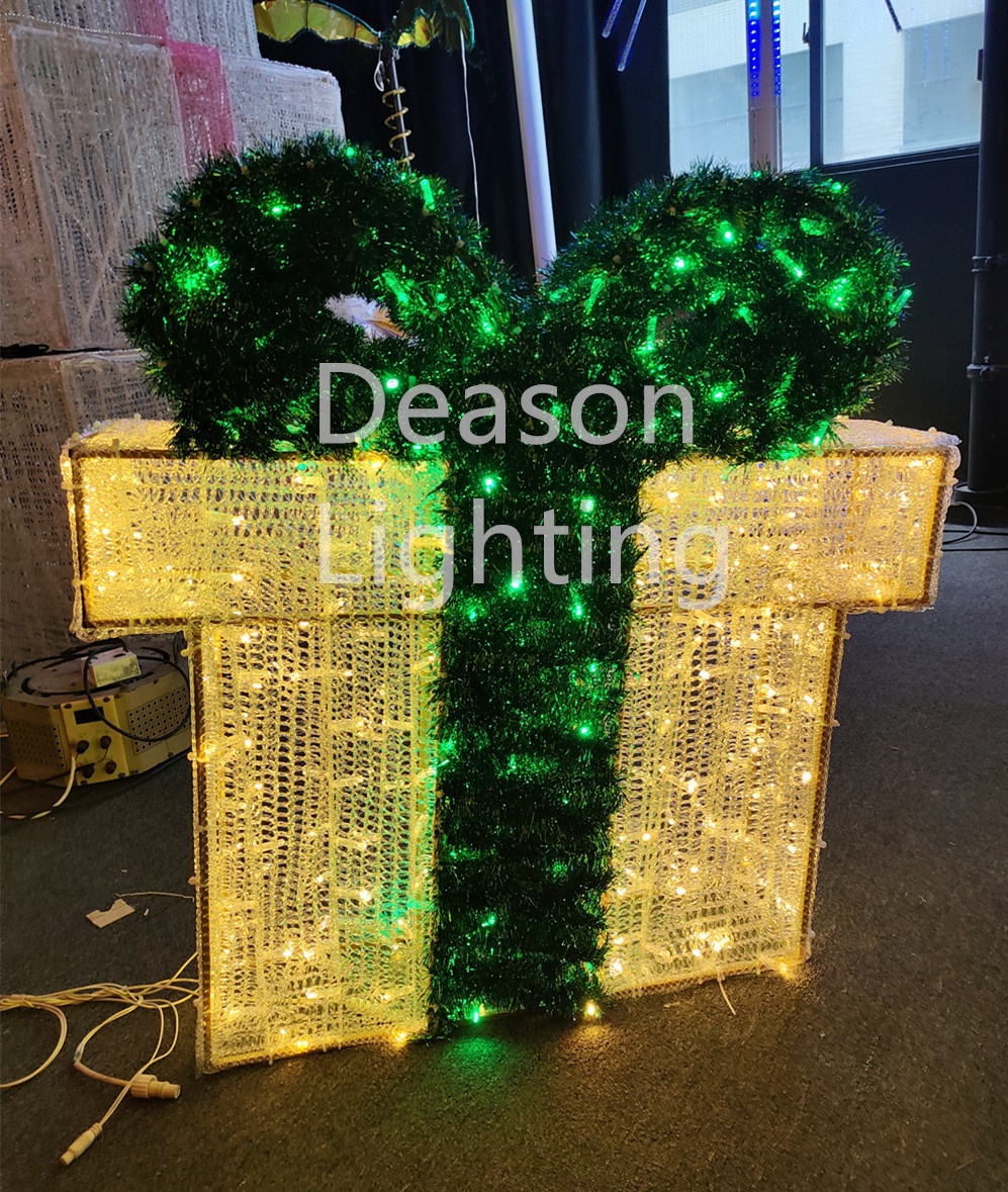 Lighted christmas gift boxes
