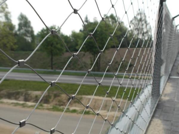 Durable Stainless Steel Cable Mesh , Flexible Wire Mesh For Balustrade Railing