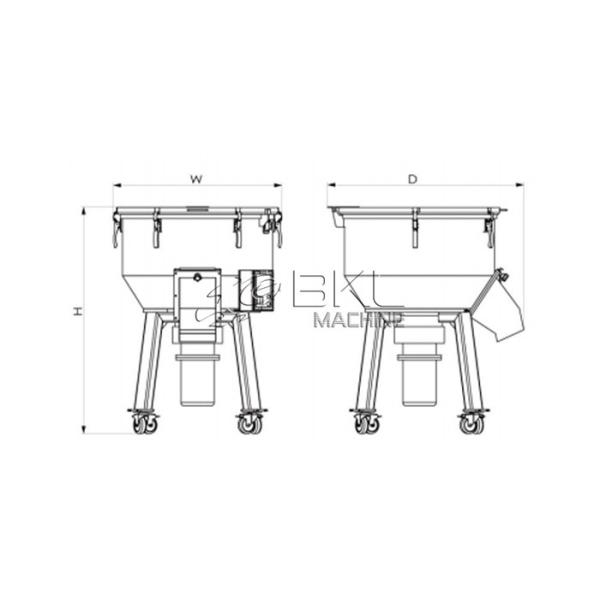 Смеситель машины 500L PVC сырцовый пластиковый смешивая пластиковый вертикальный