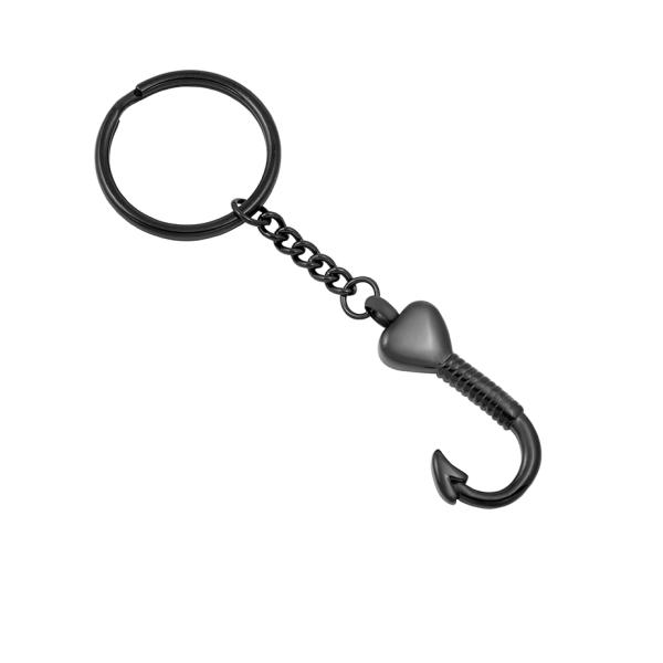 CLASSIC Style Stainless Steel Heart With Hook Keychain For Men Cremation Urn Souvenir