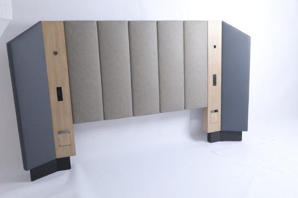 Hotel Bed Headboard Bedroom EKing Siz Bed Furniture Fabric Upholstered Tuft