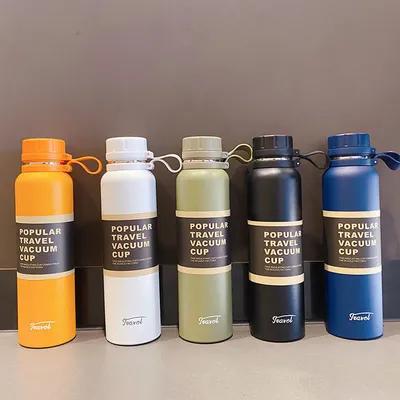Bouteille à vide pour enfants en plein air Logo personnalisé exclusif Grande capacité Bouteille d'acier inoxydable portable Bouteille d'eau de sport