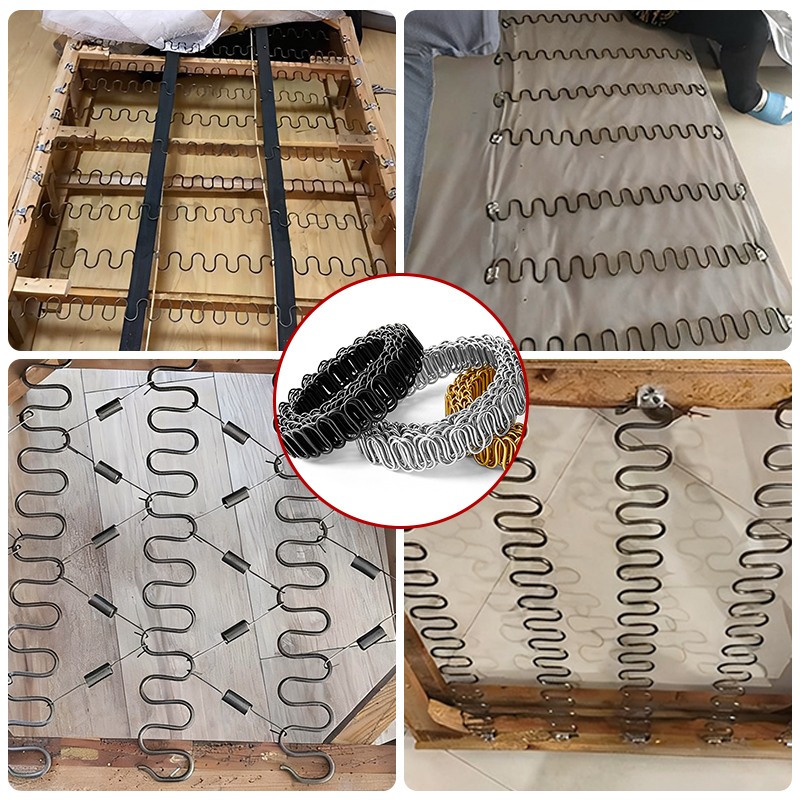 Custom Steel Wire Coil Multi-functional Sofa Seat Anti-collapse Spring Hardware Fittings Gold Self-cut Durable Furniture Springs