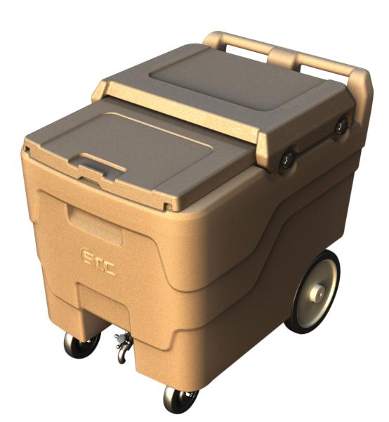 Hot Sell Durable PE Brown 110Litre Ice Cart Ice Caddies for Hotels