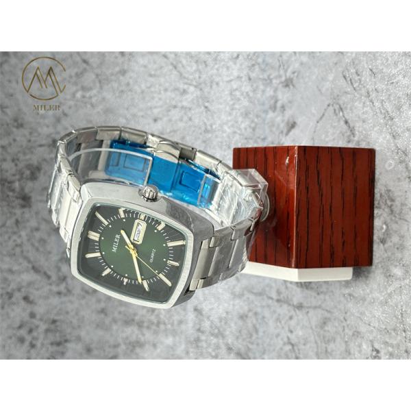 Men Silver Timepiece Stainless steel Strap Quartz Wristwatches