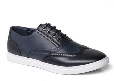 Calçados Homens Confortáveis Calçados Homens Lace Up Negro PU Lacing Calçados Homens Couro Brogue Calçados