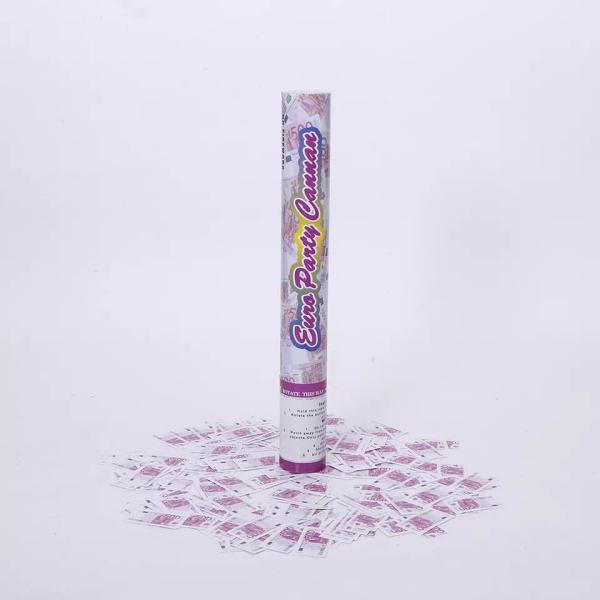 Decoração de festa EURO MONEY Party Confetti Cannon Popper 40cm
