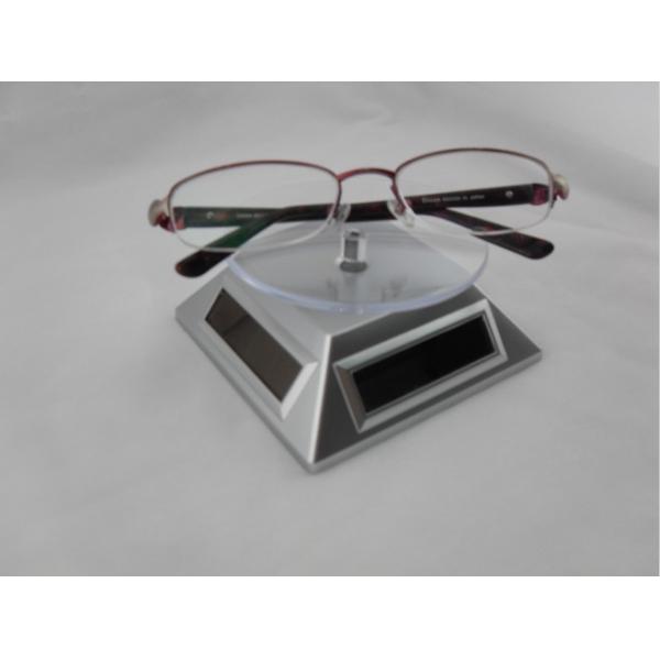 White / black ABS Solar turntable display for showing mobile phone, camera, watch