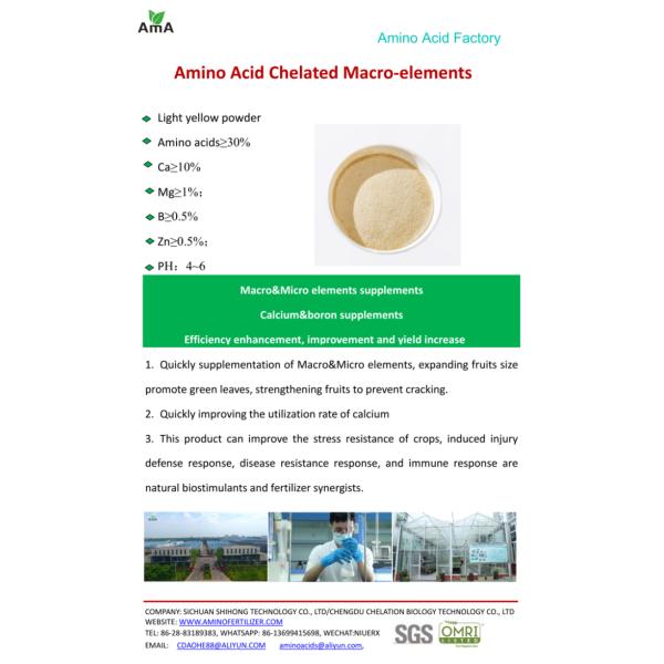 Аминокислоты, келированные минералы, микроэлементы, 15% для повышения стрессоустойчивости сельскохозяйственных культур.
