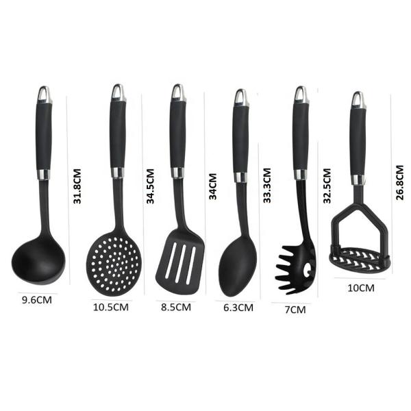 Kitchen Cookware Sets 7-Piece Gold Utensil Set for Cooking Tools and Accessories