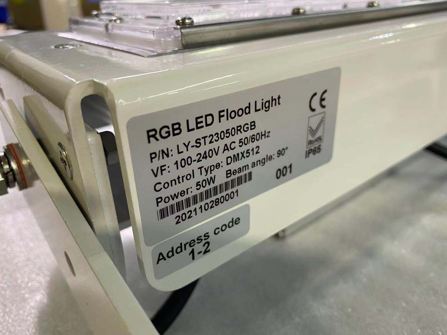 свет потока СИД 50w IP66 RGB с регулятором цвета DMX512 изменяя