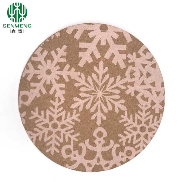 Natural Printed Cork Coasters for Table Protection and Planet Preservation
