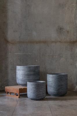 6inch círculo Grey Plant Pots