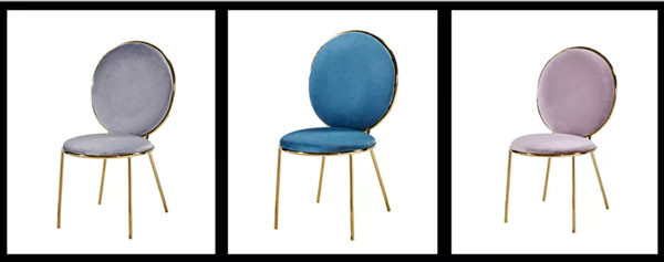 Silla moderna del ocio de la moda del terciopelo moderno del rosa para el comedor del acontecimiento de la boda