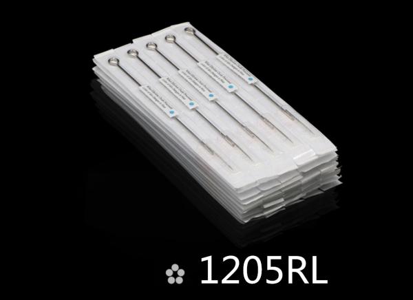 0.35mm 0.30mm 1205RL 5 Round Liners Sterile Tattoo Needles 5RL Pre - Made Textured Tattoo Needles Soldered On Bar