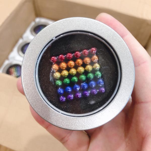 N35  NdFeB Sphere Magnet 216pcs 5x5x5mm Colorful Neo Cube Magnet