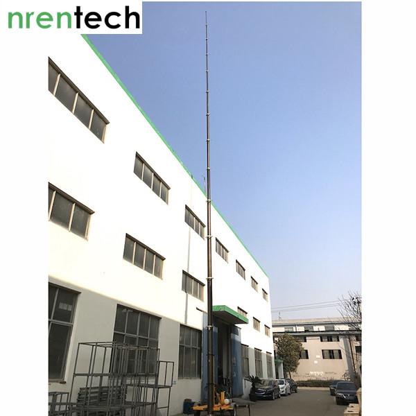 30m Lockable Pneumatic Telescopic Mast-15kg payload for mobile antenna/mobile radio broadcasting