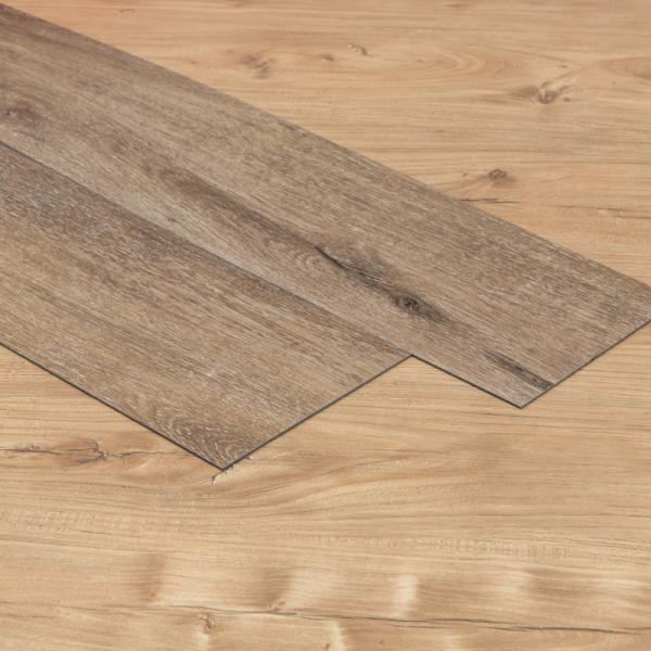 Customized LVT Plank Flooring , Resilient Spc Pvc Flooring Shallow Walnut Color