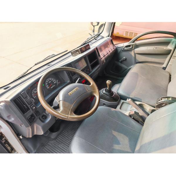 Manual branco Vans de carga pré-propriedade Diesel Isuzu Vans de carga usados Box Truck