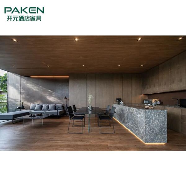 Мраморный и деревянный стиль подгоняет современную мебель комнаты прожития мебели виллы