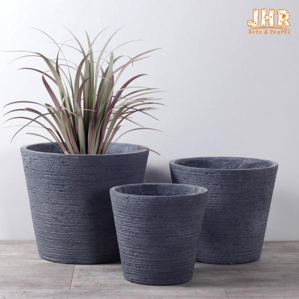 Plantadores de jardinagem da fibra de vidro dos potenciômetros dos potenciômetros da planta do MGO de Clay Pots Outdoor Flower Pots Gray Pot Planters