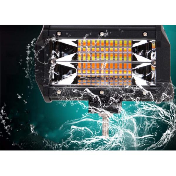 Flood / SPOT Beam Automotive LED Light Bar 72W 6063 Stainless Steel Black Bracket