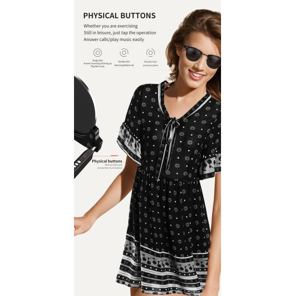 Nylon TR90 Frame UV400 Lens Bluetooth Smart Glasses For Outdoor Cycling