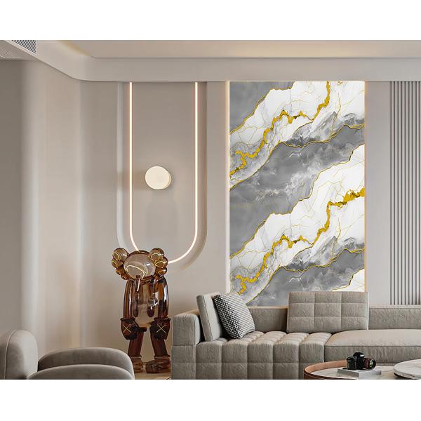 Real Marble Effect PET Thermal Transfer Film Furniture Panel Pvc Membrane Film