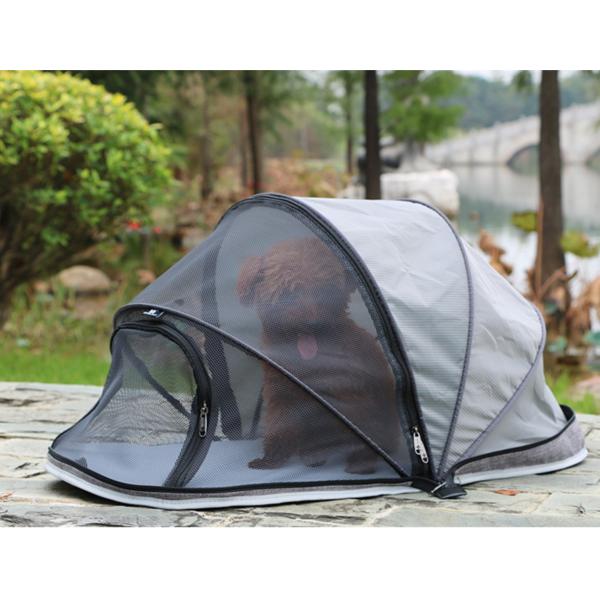 Вагонетка собаки вагонетки несущей собаки голубого холста ковбоя уютная на колесах 53x39x82cm