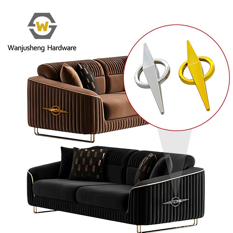 Light Luxury Rhombus Ring Decorative Sofa Button Gold Plastic Sofa & Chair Furniture Hardware Fittings