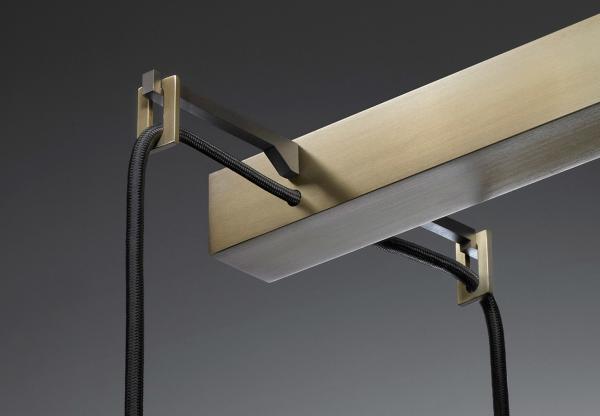 Adjustable Height Linear Brass Chandelier for Restaurants and Hotels