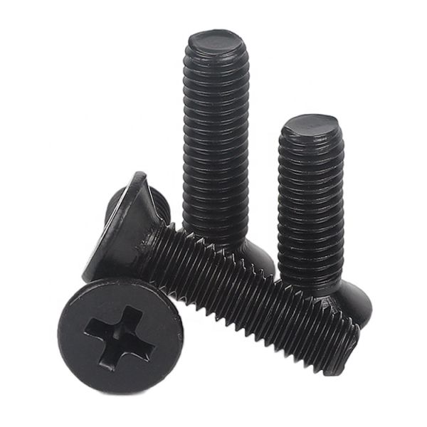 Phillips Round Head Black Nylon Screws Fastener M3.5 Threads for Metric Measurement System Grade Class 4 Electronics