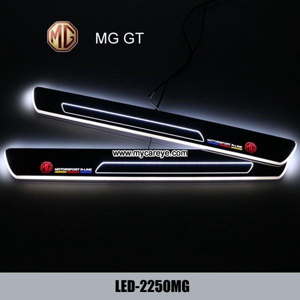 MG GT Car accessory stainless steel scuff plate door sill plate light LED