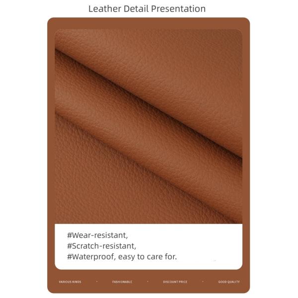 Litchi PVC Leather For Furniture 1.4mm Thickness Imitate Genuine Faux Leather