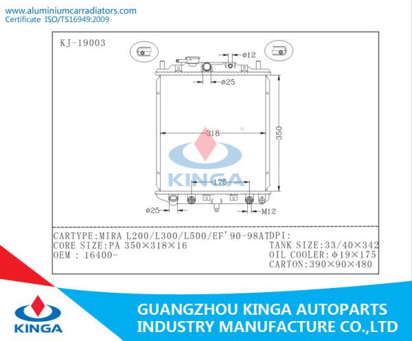 DAIHATSU MIRAL Stylish Radiators L200/L300/L500/EF-90-98 Cast Iron Radiator