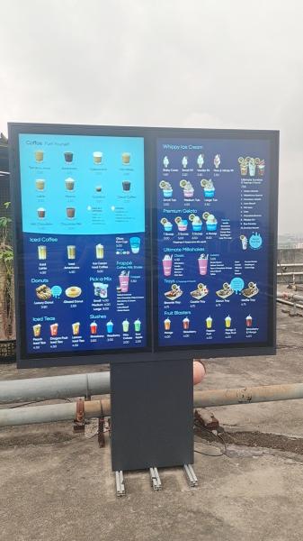 65 Inch 3500nits UHD Outdoor Drive Thru Menu Board