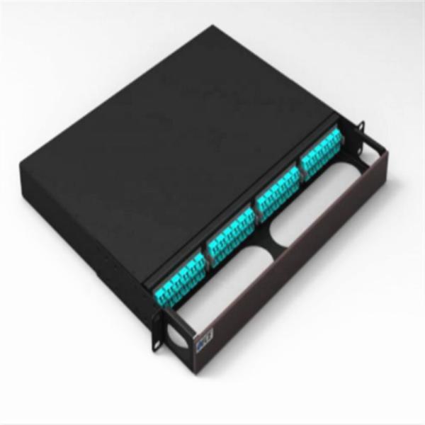 96 Port MPO Patch Panel High Density Multiple Polarities Black Shell