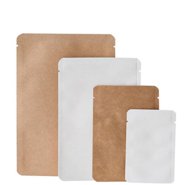 Heat seal vacuum open top kraft paper mylar aluminium foil packing pouch