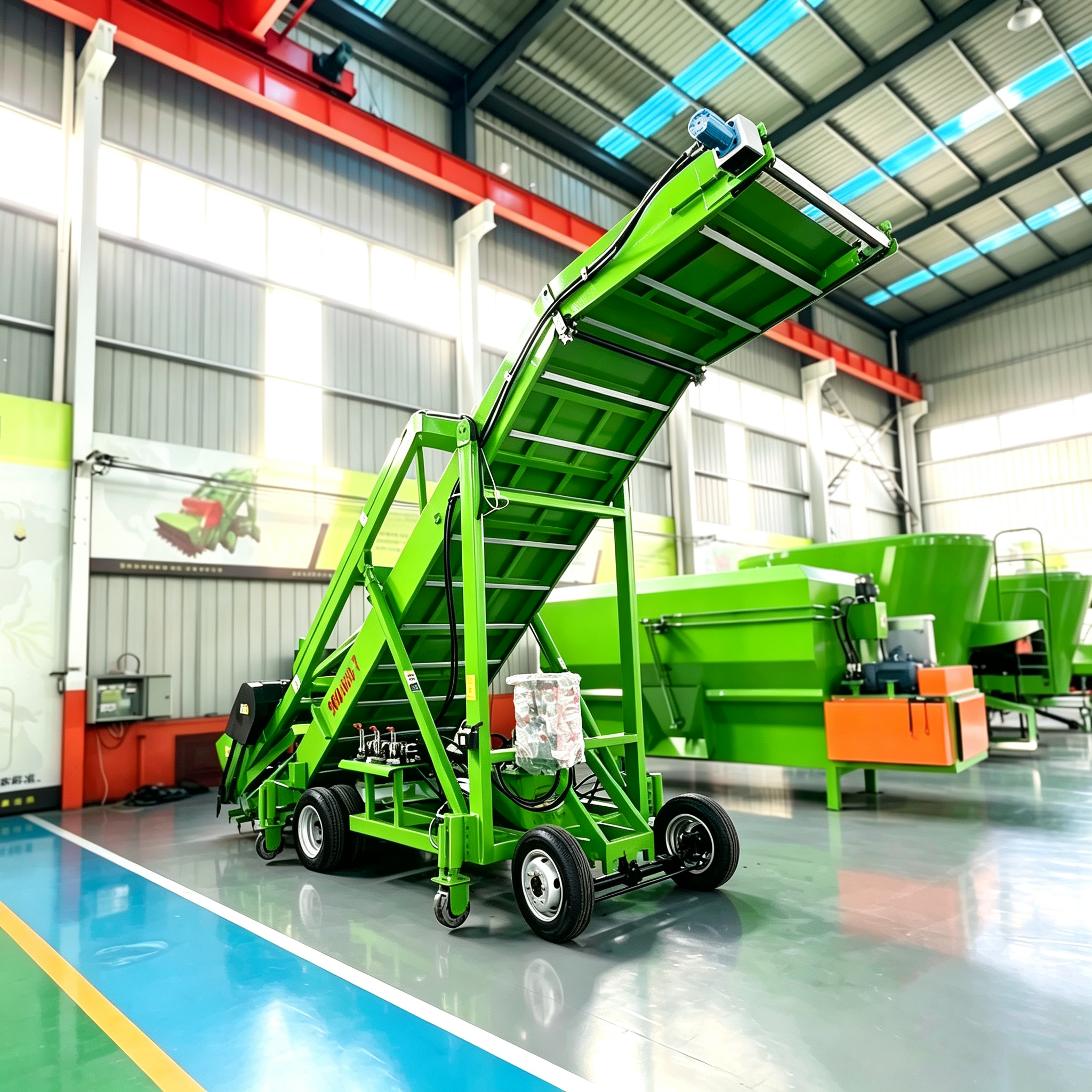 Integrated Silage Loader Reclaimer Dairy Cattle Equipment For Forage Digging Taking