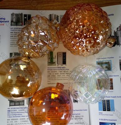 Glass PVD Coating Service, Cathodic Arc Plating Amber Color, Glassware Gold Plating Service