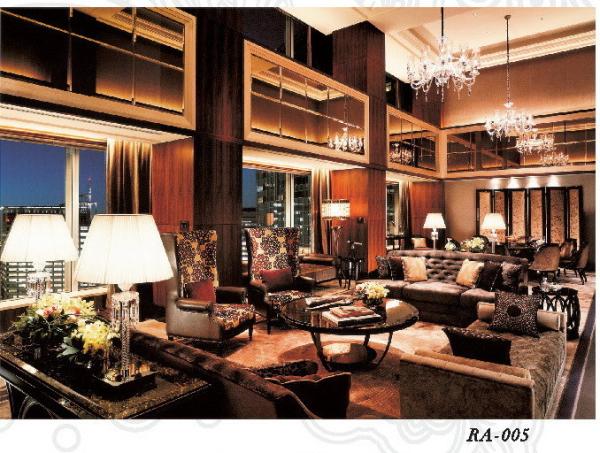 Lobby Aera Furniture,Leather Sofa and Coffee Table,RA-005