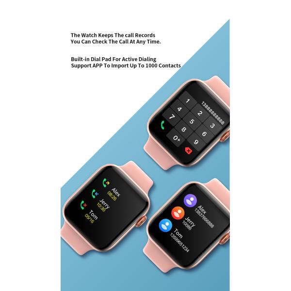 Temperatura completa idosa da monitoração de saúde de Rate Health Bracelet do coração de SmartWatch 1.54inch do toque