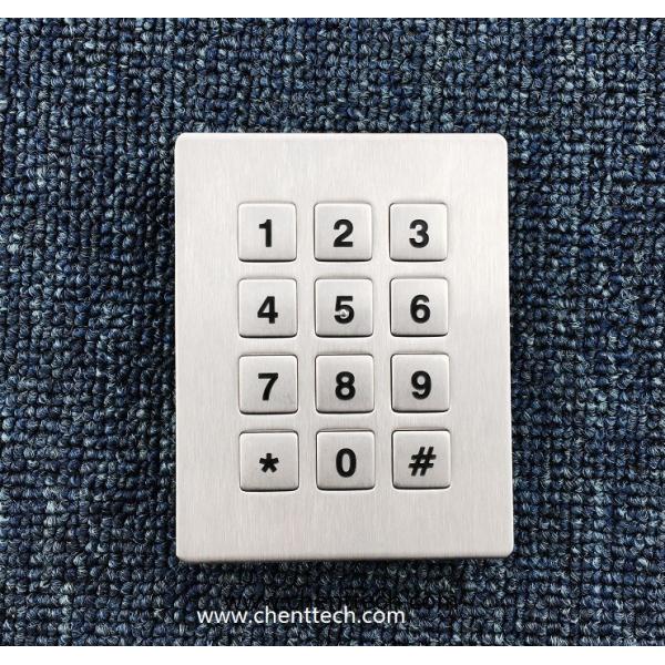 stainless steel membrane keypad with 12 keys