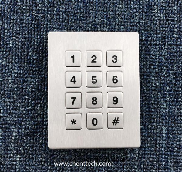 stainless steel membrane keypad with 12 keys