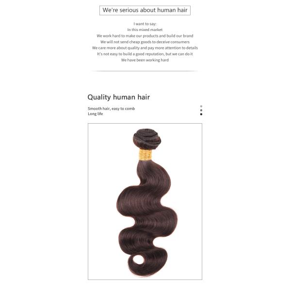 2# Body 800 slick Colored Human Hair Bundles 100gram True To Length