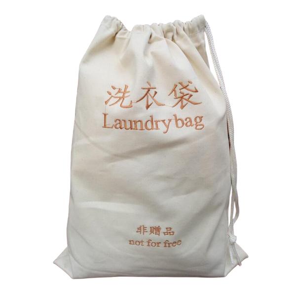 Design Jumbo Drawstring Backpack for Heavy Duty Laundry Needs Made of Cotton and Linen