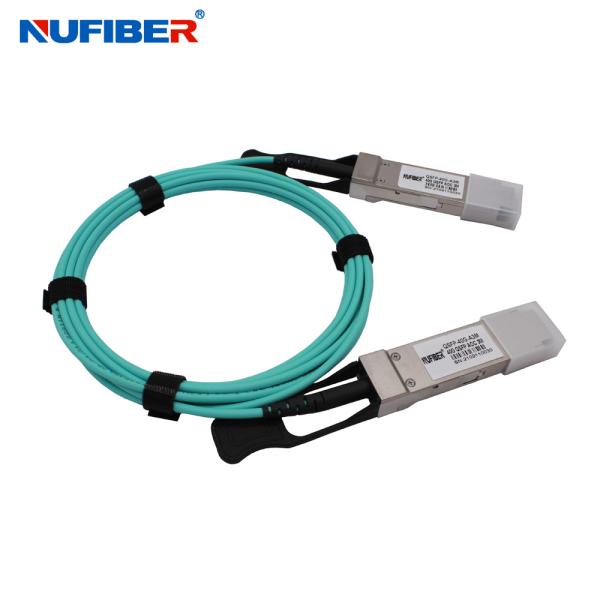 40G QSFP28 AOC Cable , 3m 5m Active Fiber Optic Cable For Data Center