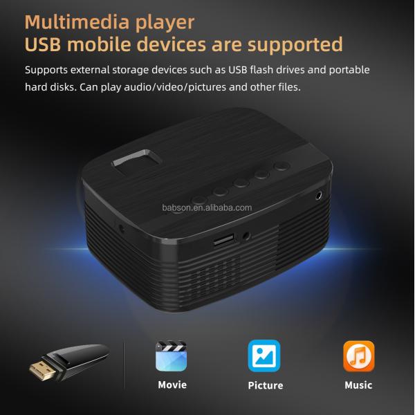 Mini Portable 16:9 LCD Video Projector 2GB ROM and 2G RAM Home Theater Smartphone Media Player Star200